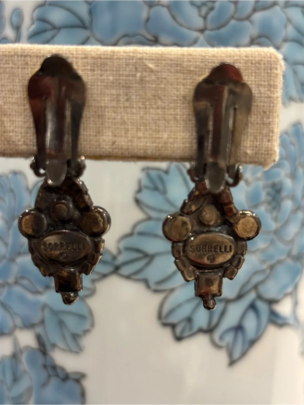 Colorful Turquoise & Multicolor Drop Clip On Earrings